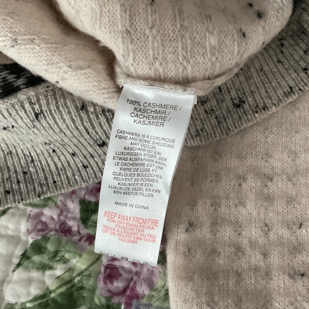 Brodie  Pink and Gray cashmere Sweater; size XS - Picture 5 of 5